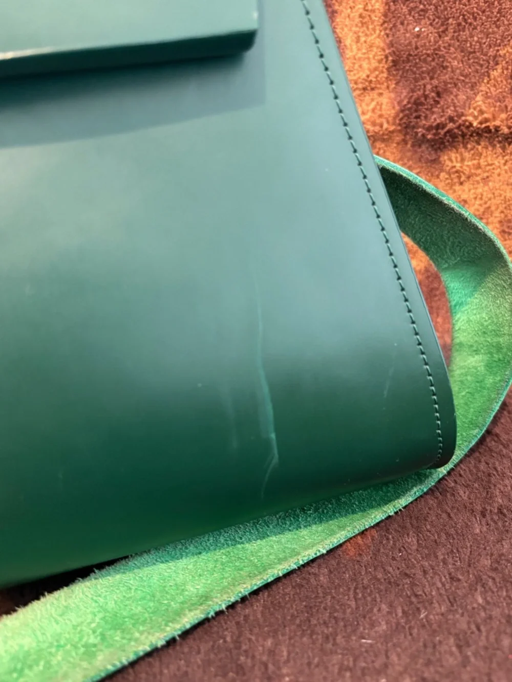 Green leather Future Glory handbag - Picture 5 of 5